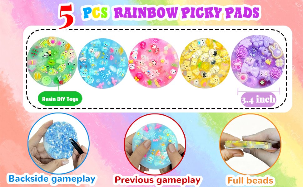 Three ways to use a Pixnest pad: backside gameplay, front bead picking, and a fully packed pad
